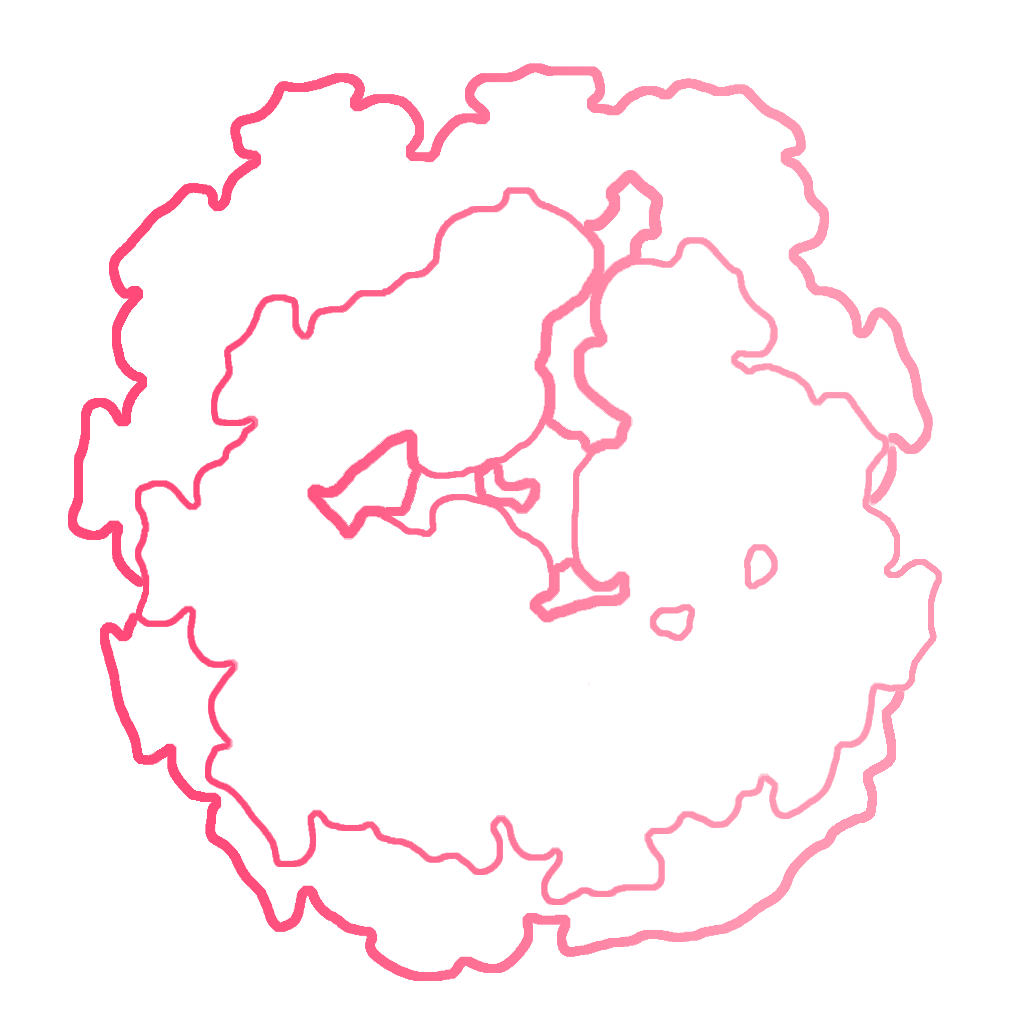 abstract line-art of a lantana flower